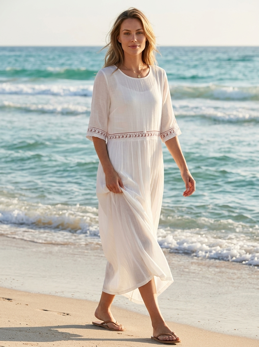Women's Cotton Summer Midi Dress – Amorbe