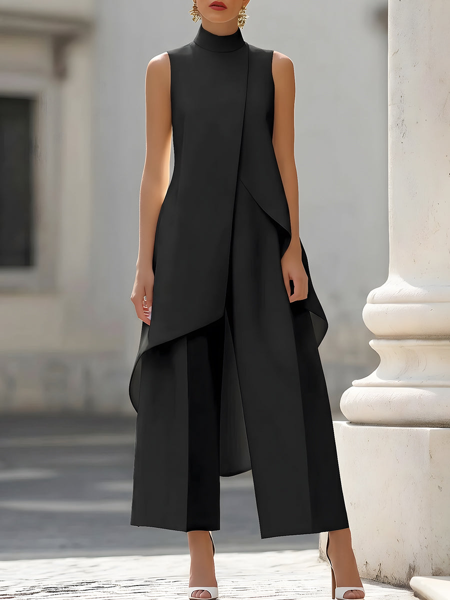 Women's Chiffon Jumpsuit for Autumn Formal Wear