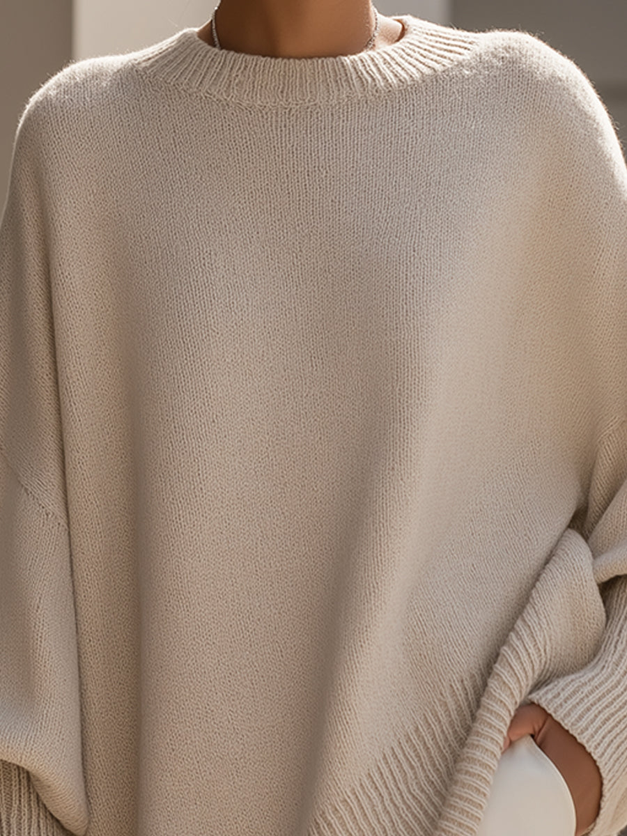 Women's Oversized Knitted Poncho Jumper