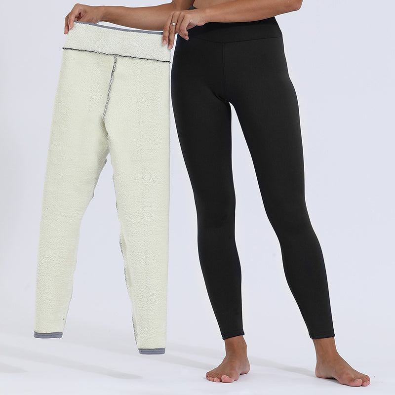 Legging taille haute doublé polaire pour femme