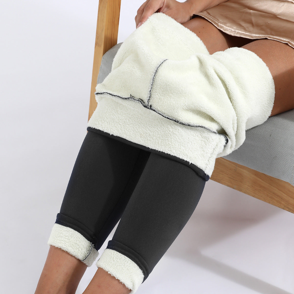 Legging taille haute doublé polaire pour femme