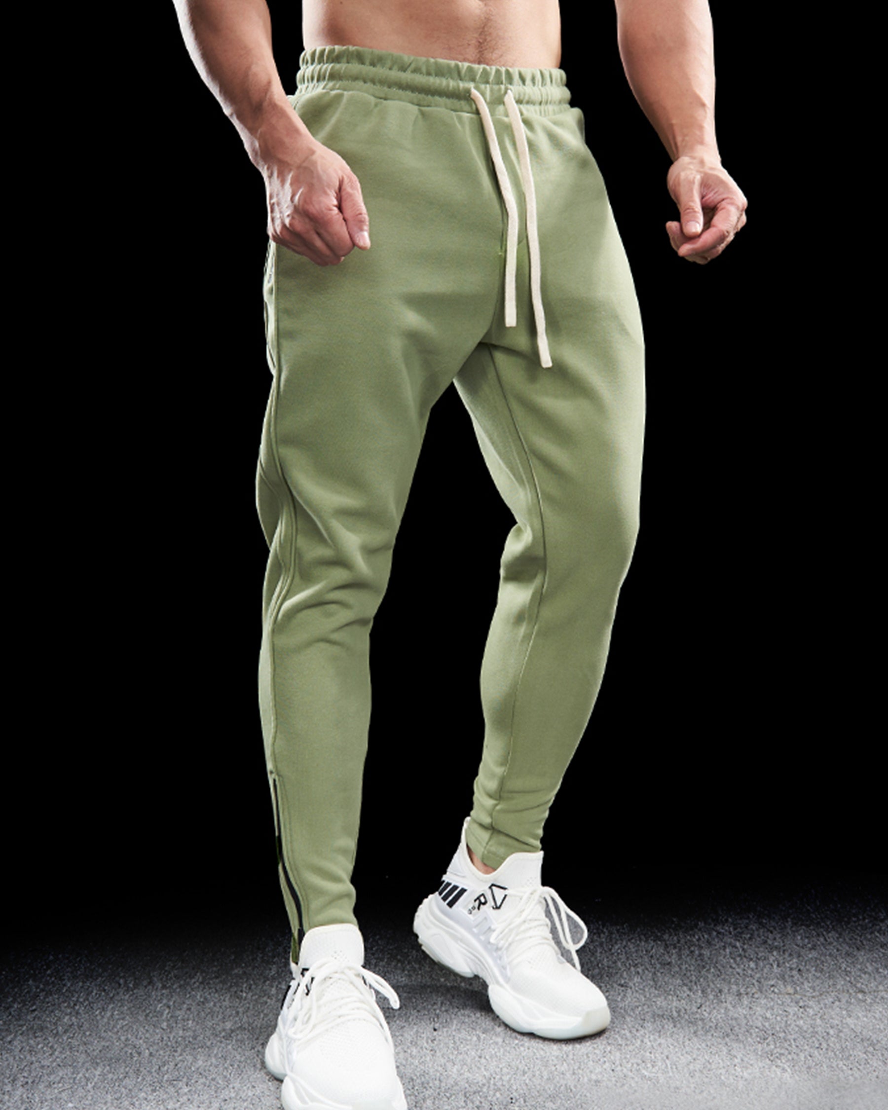 Joggers fuselés pour homme avec poches zippées