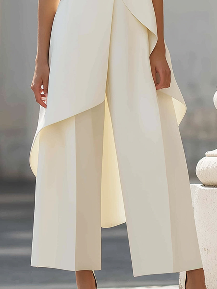Women's Chiffon Jumpsuit for Autumn Formal Wear