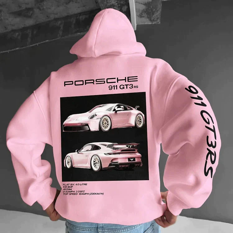 Men’s Oversized Car Graphic Hoodie