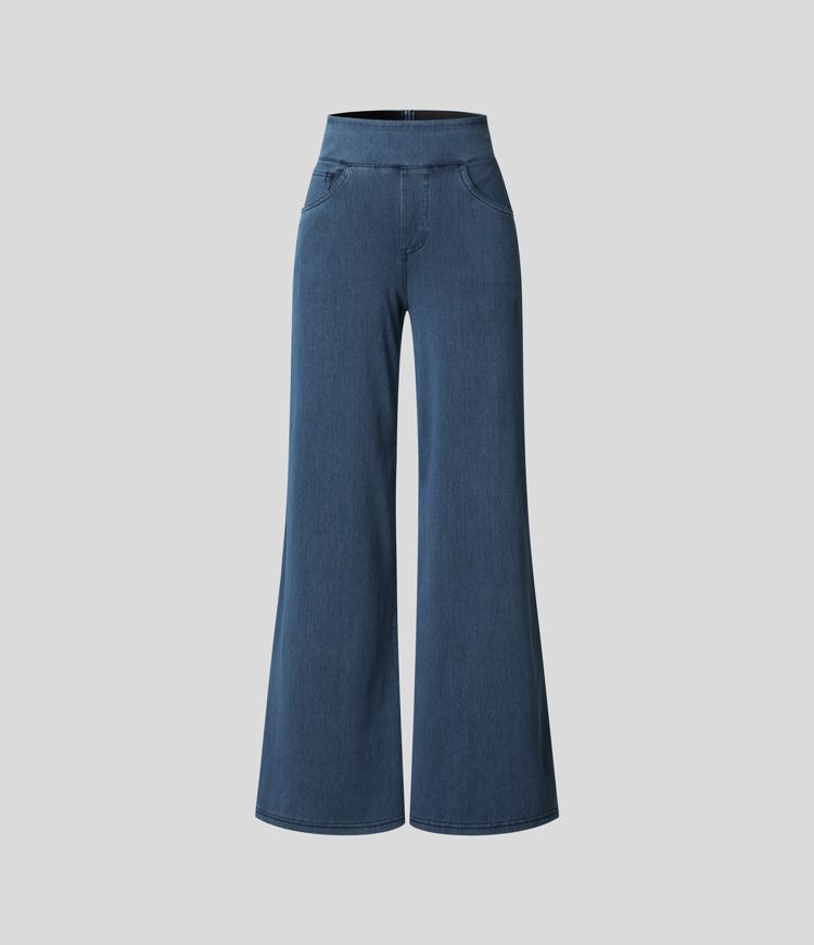 Women's High Waist Wide Leg Stretch Jeans