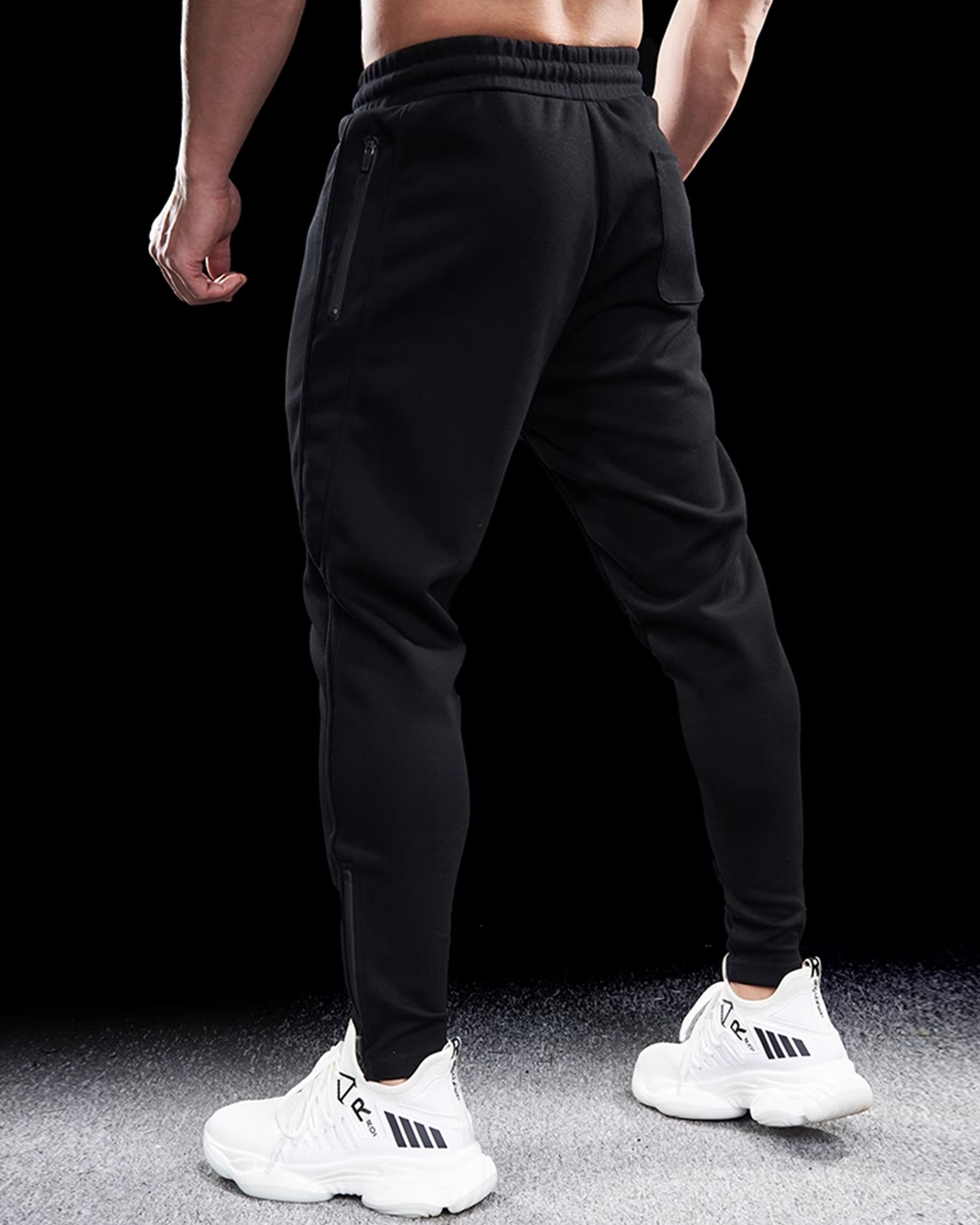 Joggers fuselés pour homme avec poches zippées