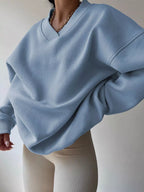 Women's Oversized V-Neck Jumper
