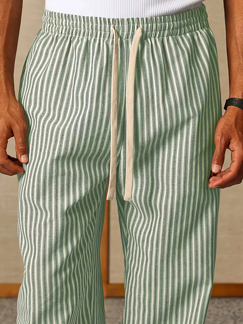 Men’s Striped Wide Leg Trousers