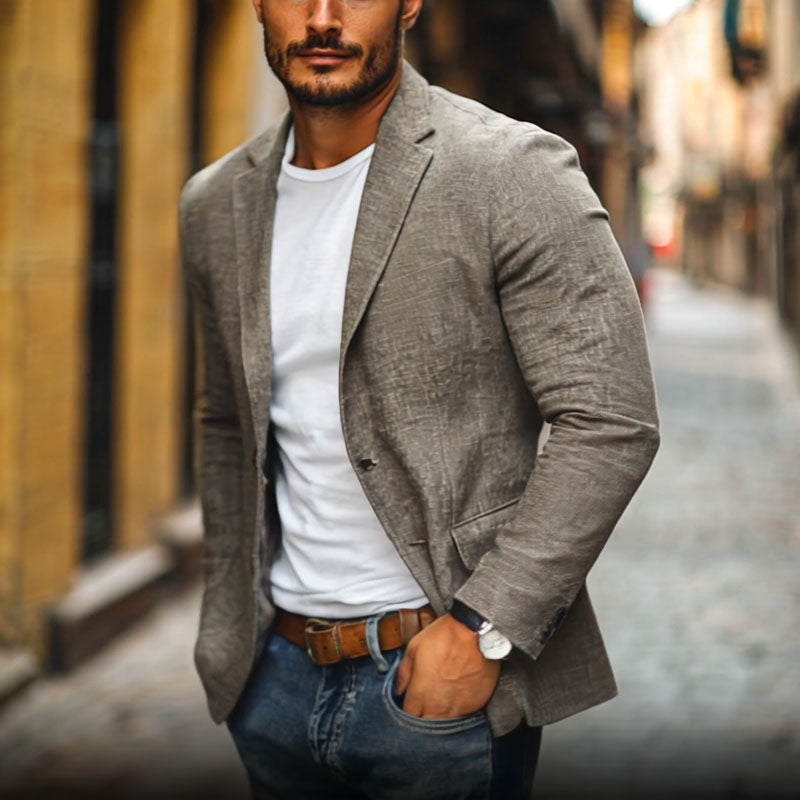Men's Textured Smart Casual Blazer
