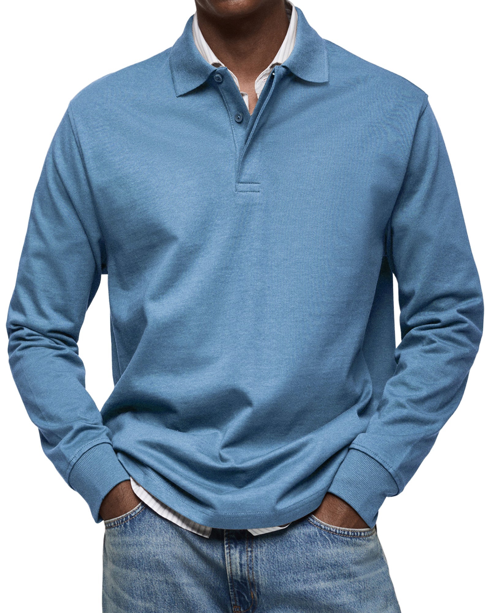 Men's Long Sleeve Classic Polo Shirt
