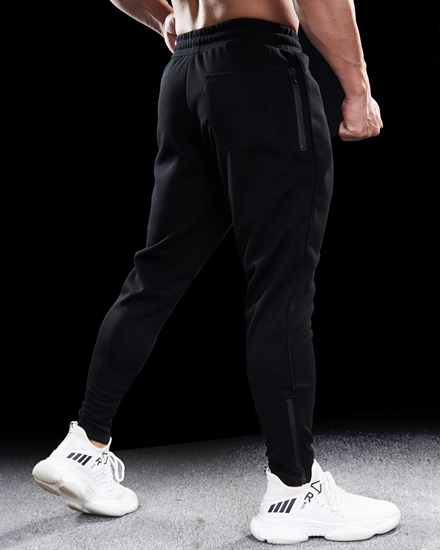 Men's Tapered Joggers with Zip Pockets