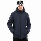 Men's Hooded Ski Jacket with Zip Pockets