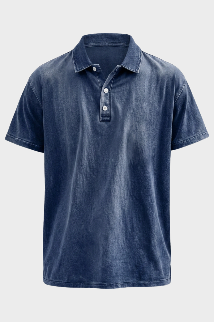 Men's Washed Cotton Polo Shirt