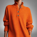 Women's High Neck Knitted Jumper Dress