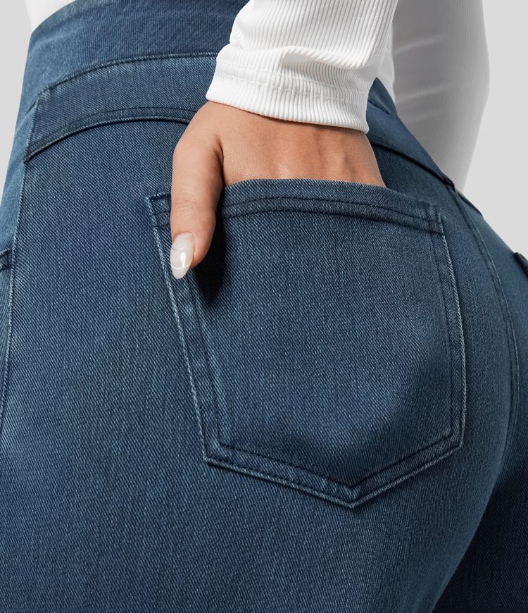 Women's High Waist Wide Leg Stretch Jeans