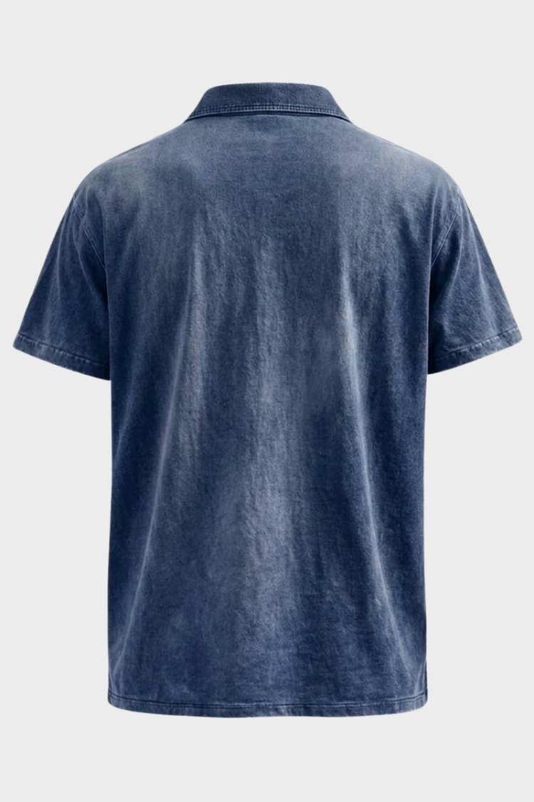 Men's Washed Cotton Polo Shirt