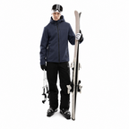 Men's Hooded Ski Jacket with Zip Pockets