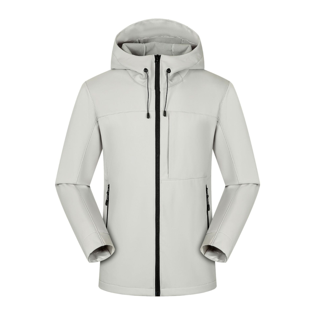 Men's Hooded Ski Jacket with Zip Pockets