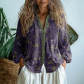 Women's Floral Print Relaxed Button-Up Blouse