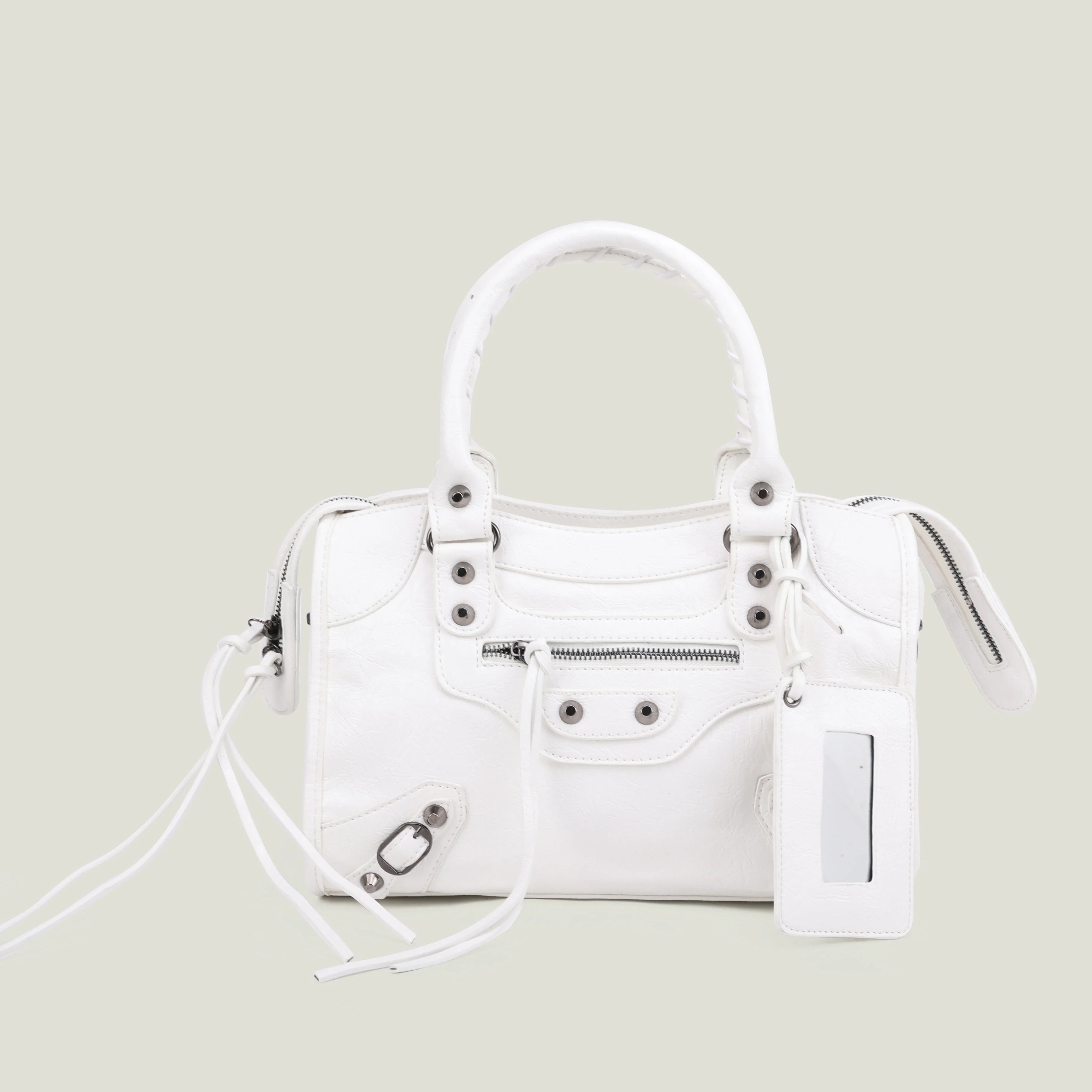 Women's PU Leather Duffel Bag with Crossbody Strap