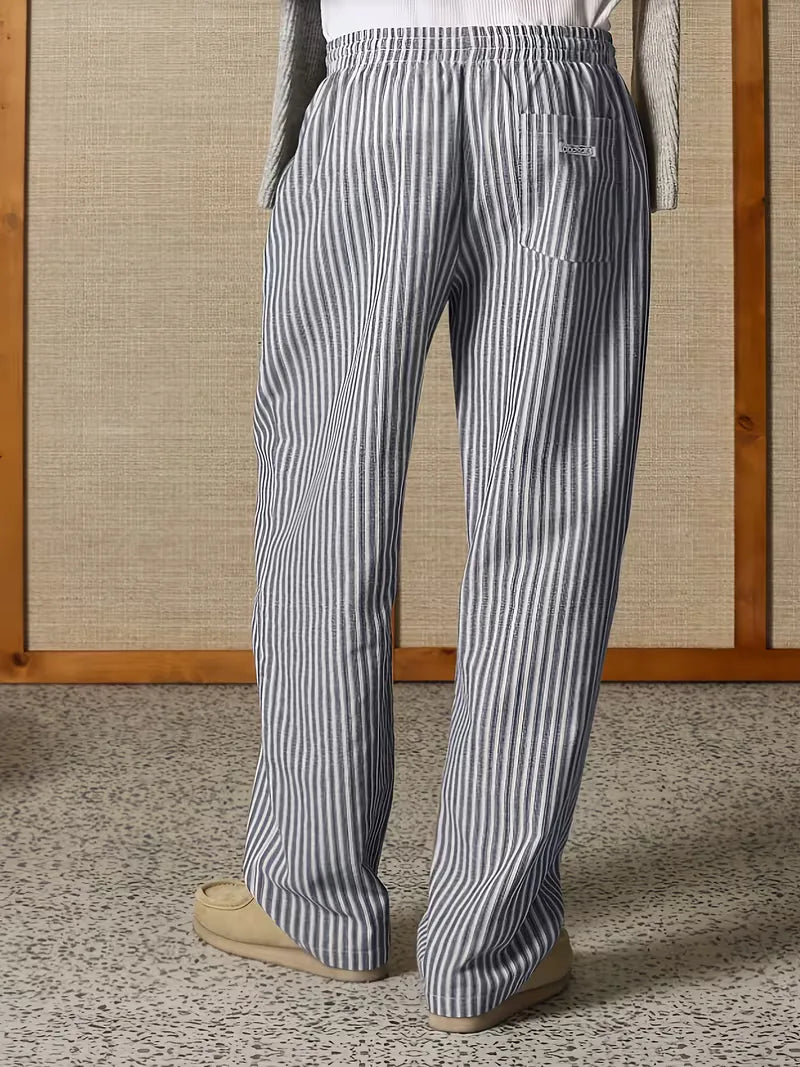 Men’s Striped Wide Leg Trousers