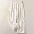 Women's Linen Blend Trousers for Autumn Casual Wear