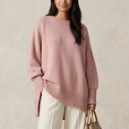 Women's Oversized Knit Jumper | Soft Ribbed Pullover