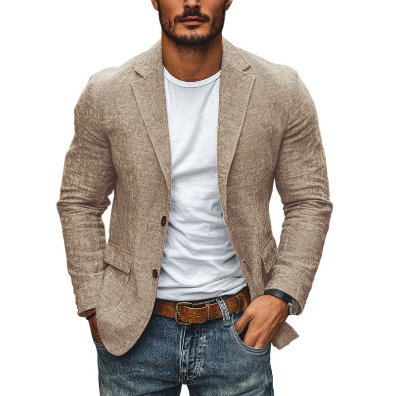 Blazer texturé chic et décontracté pour homme
