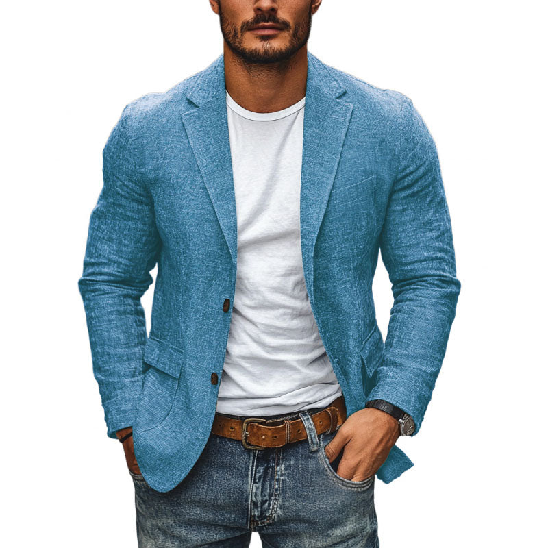 Blazer texturé chic et décontracté pour homme