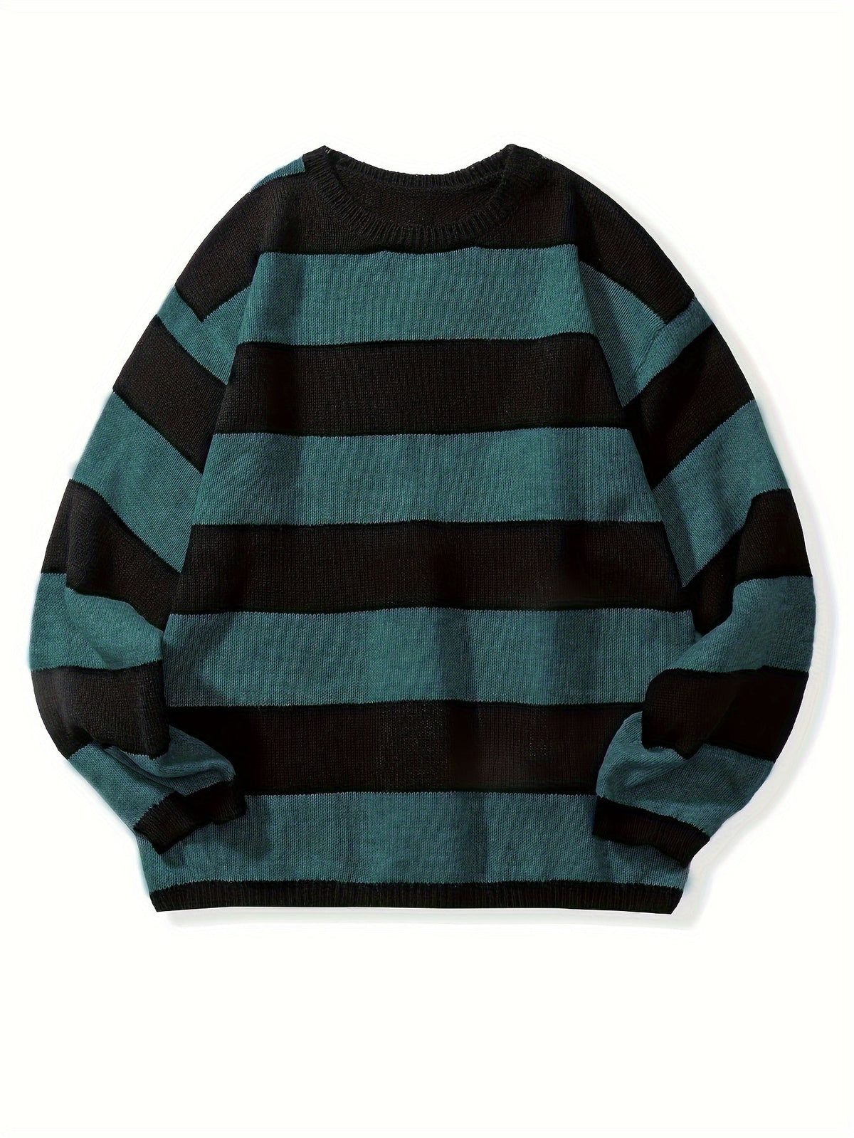 Pull en maille rayé pour homme | Pull à col rond
