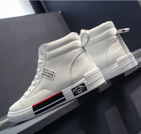 Men’s High-Top Lace-Up Casual Trainers