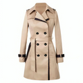 Women's Double-Breasted Belted Trench Coat