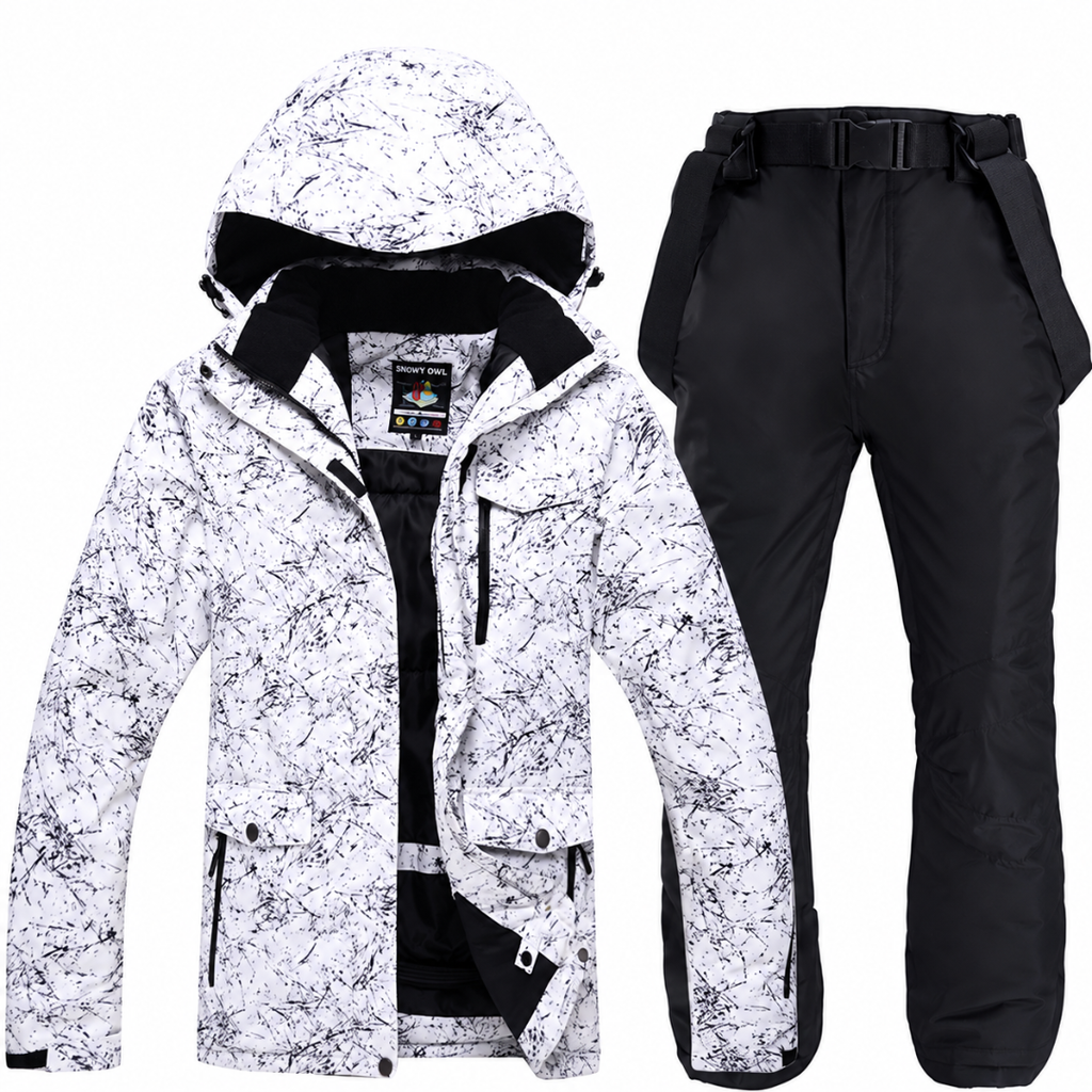 Men's Waterproof Ski Jacket and Snow Pants Set