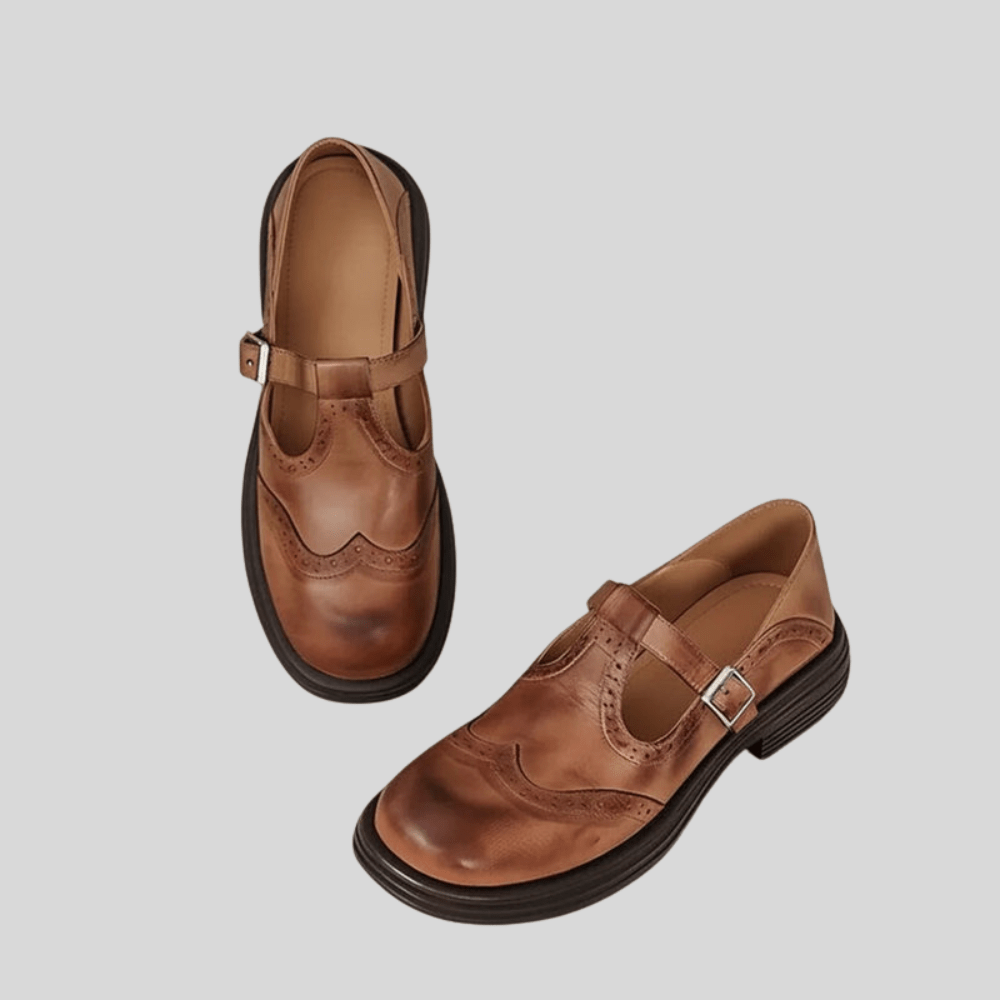 Women's Leather-Look Mary Jane Shoes