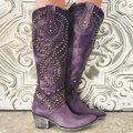 Women's Studded Western Knee-High Cowboy Boots