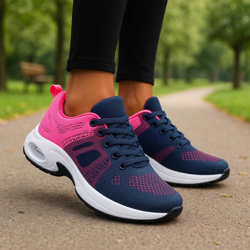 Damskie lekkie sportowe buty z siateczki na amortyzowanej podeszwie