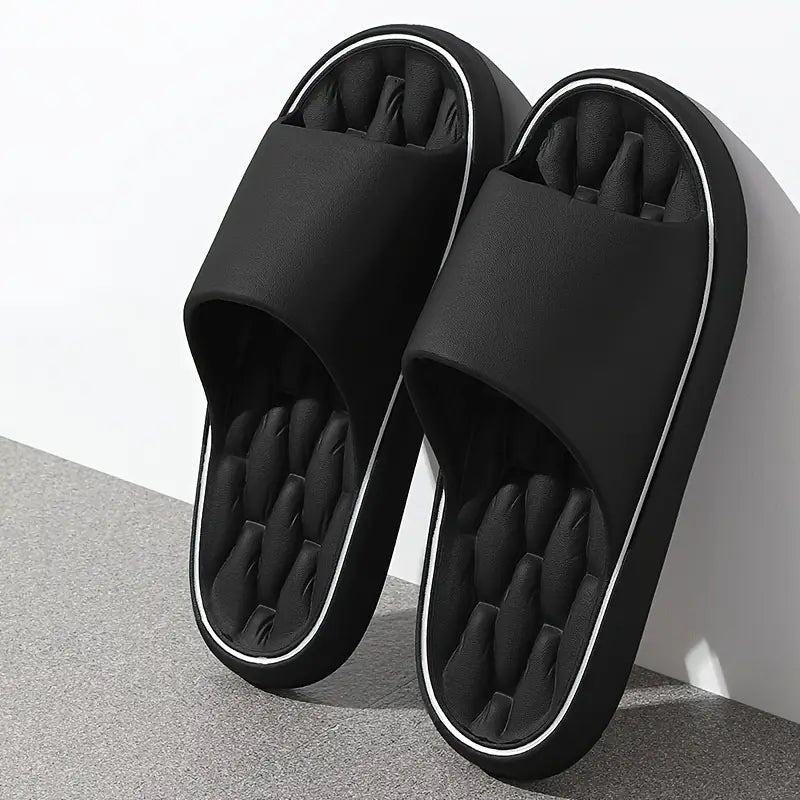 Claquettes de douche unisexes rembourrées avec semelle massante