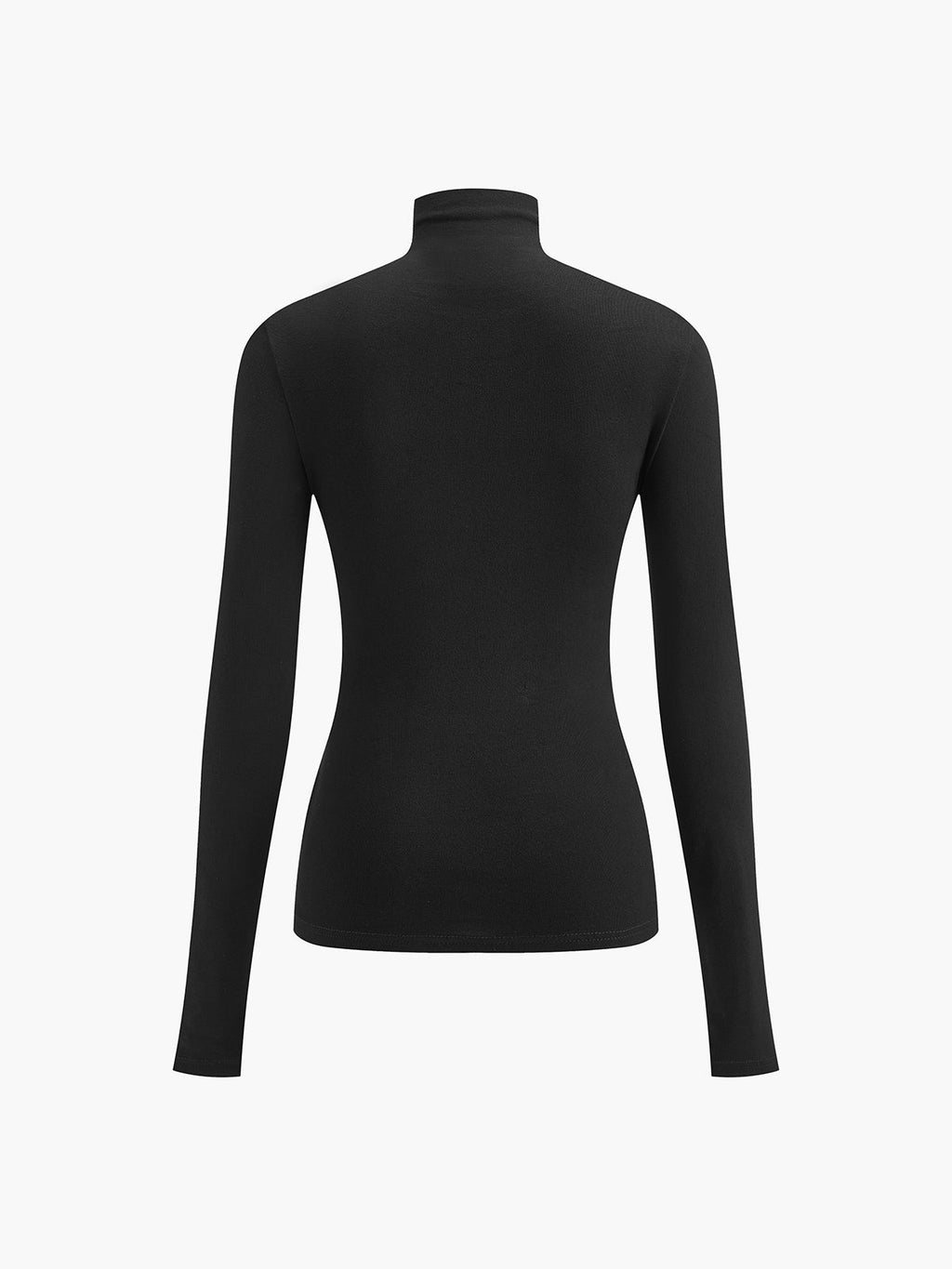 Women's Mock Neck Long Sleeve Top | Fitted Jersey