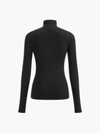 Women's Mock Neck Long Sleeve Top | Fitted Jersey