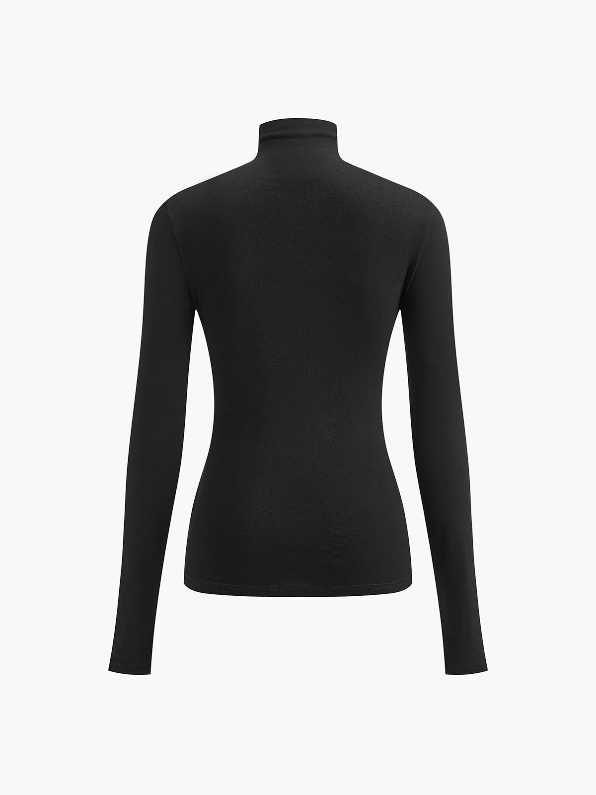 Women's Mock Neck Long Sleeve Top | Fitted Jersey