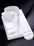 Men's Long Sleeve Formal Shirt | Regular Fit Business Shirt