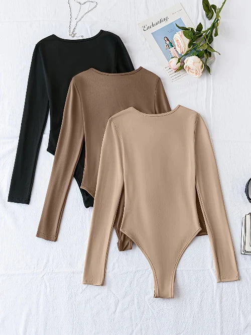 Women’s 3-Pack Long Sleeve Bodysuits