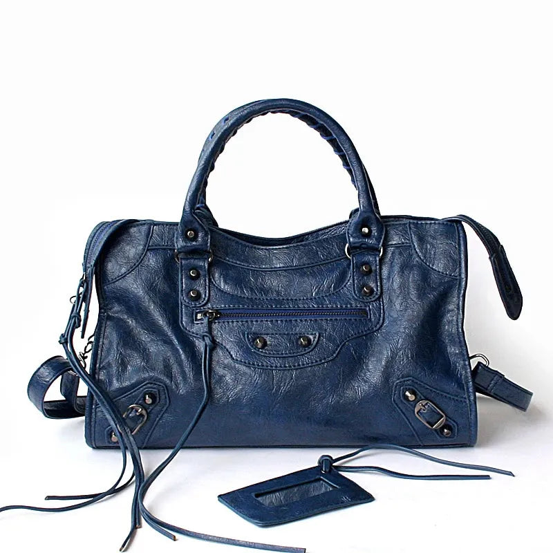 Women's PU Leather Duffel Bag with Crossbody Strap