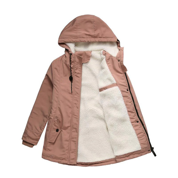 Women's Hooded Winter Coat with Fleece Lining