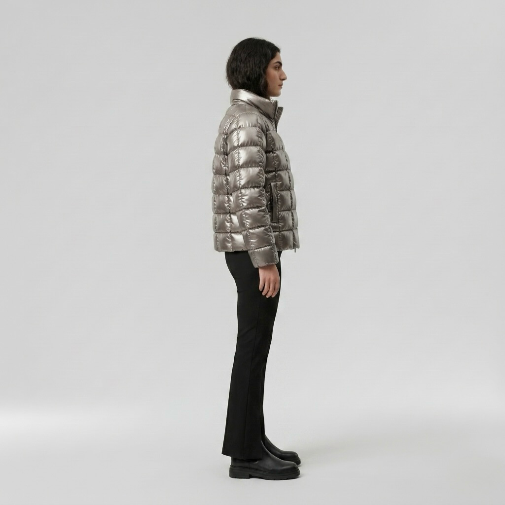 Lunar Grid Quilted Puffer