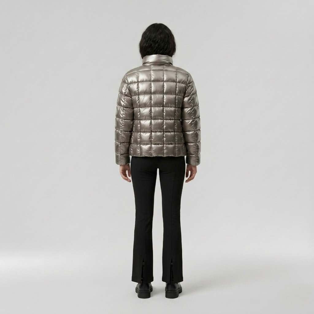 Lunar Grid Quilted Puffer