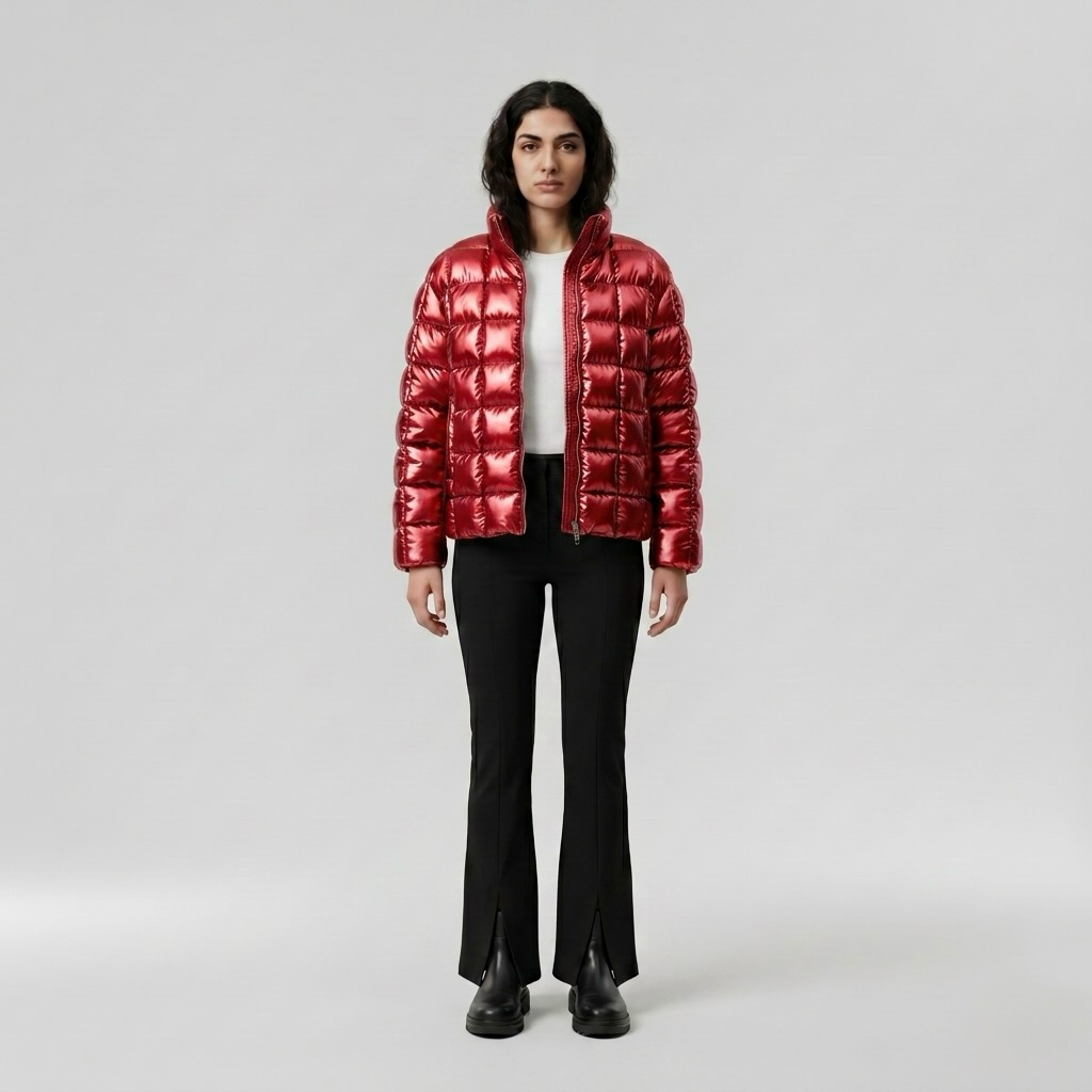 Lunar Grid Quilted Puffer
