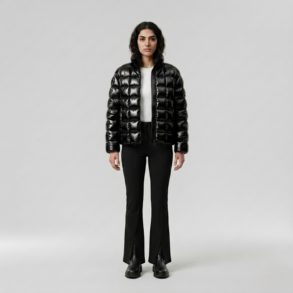 Lunar Grid Quilted Puffer
