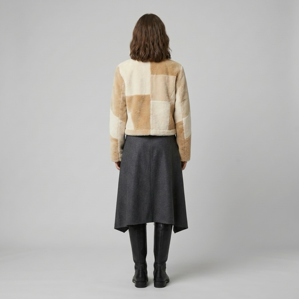 Mosaic Shearling Luxe Jacket