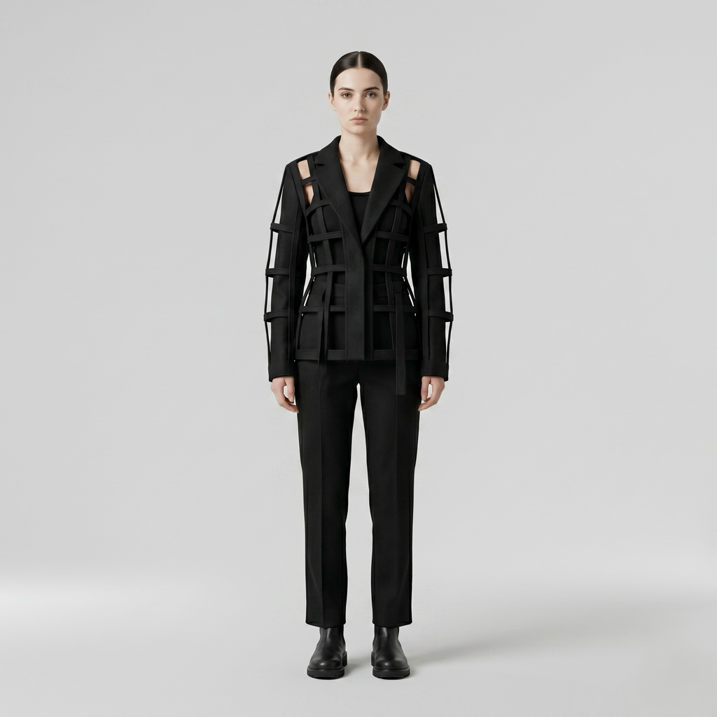 Structured Grid Statement Blazer